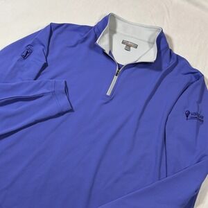 Peter Millar Mens XXL Quarter Zip Golf Pullover PGA Tour Valspar Wicking